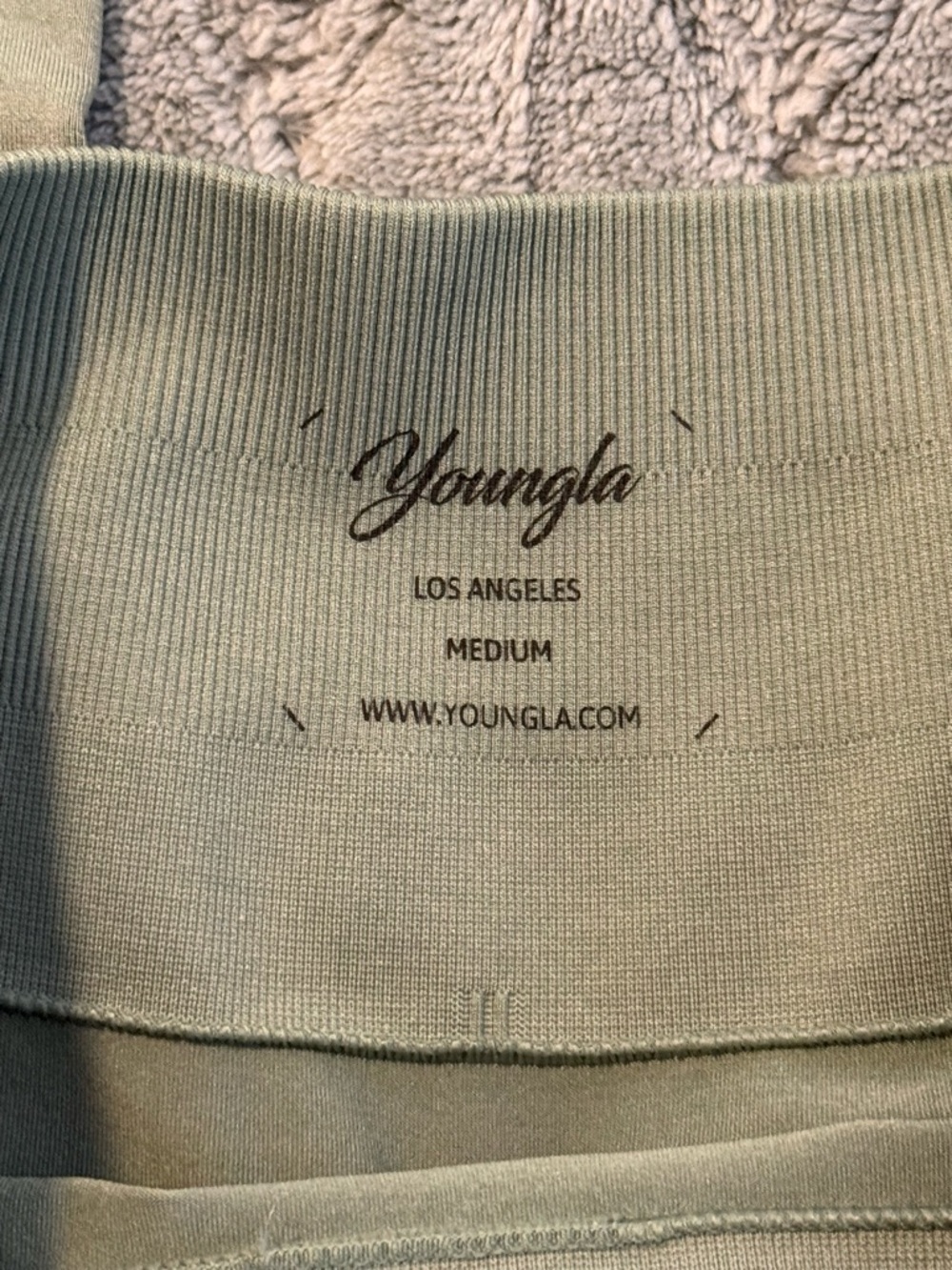 NWOT YoungLA Core Seamless Leggings (W220) - SAGE GREEN SIZE MEDIUM - Picture 5 of 6